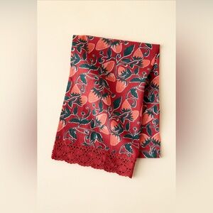 Strawberry Pattern Crochet Edge Tea Towel, Set of Two